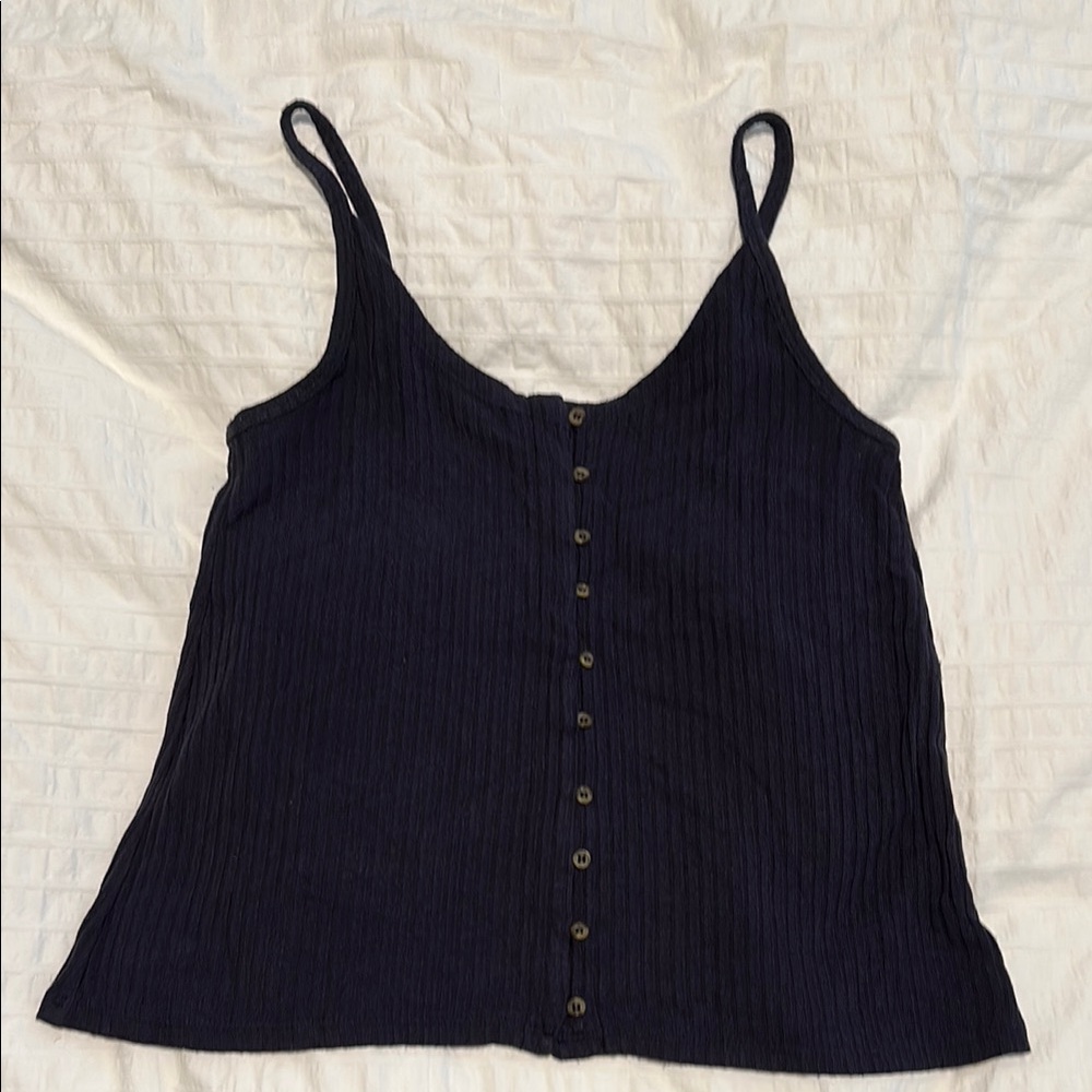 American Eagle Outfitters Black Ribbed Sleeveless Camisole